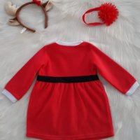 Детска Коледна рокля H&M 9-12 , снимка 5 - Бебешки рокли - 42950882