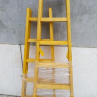 Стълба дървена двойна 105 см ( 3 стъпала ), снимка 3 - Градински инструменти - 33501050