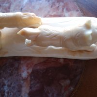 Уникална фигурална композиция от кост на морж, снимка 13 - Колекции - 27389511