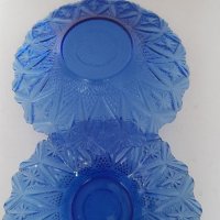 НОВИ 2 броя Сини ФРУКТИЕРИ от кобалтово стъкло , снимка 2 - Аксесоари за кухня - 36908071