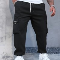 Мъжки ежедневни карго панталони в уличен стил с голям размер, 3цвята, снимка 14 - Панталони - 43900188