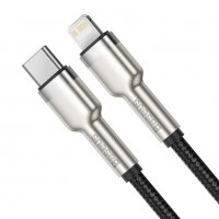 Кабел Type-C lightning BASEUS iPhone, 5A, 20W, 2m, Fast charge – черен, снимка 6 - USB кабели - 32942342