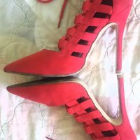 "Tulipano"-червени уникални обувки, снимка 5 - Дамски обувки на ток - 43483804