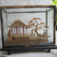 Япония  / Китай / Азия -  3, пагода, дърво, Диорама, снимка 3 - Антикварни и старинни предмети - 33360457