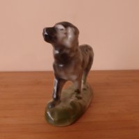 Бъргарска порцеланова фигура Куче 1960 г статуетка, снимка 4 - Статуетки - 44020444