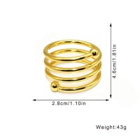 Комплект 6 броя пръстени за салфетки от плат златист цвят , снимка 3 - Други - 43891663