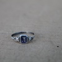 Стар сребърен пръстен с емайл Ф.К. ''Левски'', снимка 5 - Колекции - 43593854