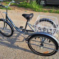 24 цола Нова Триколка със сваляема задна мобилна кошница с колела, снимка 4 - Велосипеди - 43193684