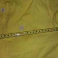Жълта памучна риза с дълъг ръкав на Armani jeans размер М, снимка 7 - Ризи - 25119189