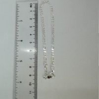 Нова сребърна гривна дължина около 21см може да бъде направена с дължина по Ваш избор , снимка 1 - Гривни - 28782067