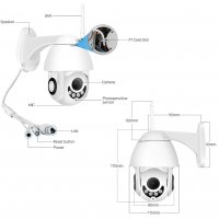 Robocam WIFI Full HD IP - Камера NVR PTZ Безжична външна въртяща 5MP, снимка 7 - IP камери - 27893832