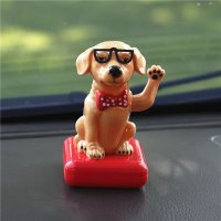 Куче Соларна танцуваща играчка фигурка украса торта сувенир автомобил, снимка 2 - Фигурки - 43051158