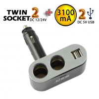 2-ка разклонител за автомобилна запалка - с 2бр. USB, снимка 1 - Аксесоари и консумативи - 28396022