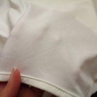 Ново дамско боди с обемни дълги ръкави и сърцевидно деколте в бял цвят р-р S, снимка 12 - Блузи с дълъг ръкав и пуловери - 43544942