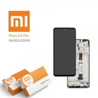 LCD Дисплей за Xiaomi Poco X3 Pro (2021) / 560003J20S00 / Тъч скрийн / Рамка / (Син) / Оригинал Serv, снимка 1 - Резервни части за телефони - 37713063