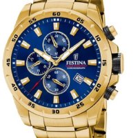 Нов!!! Мъжки часовник Festina Gold, закупен от Швейцария , снимка 1 - Мъжки - 43996762