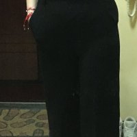 Черен панталон с широки крачули, снимка 5 - Панталони - 28184214