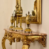 Голямо огледало - Ангели "Луи XV" (златно), снимка 7 - Огледала - 43939091