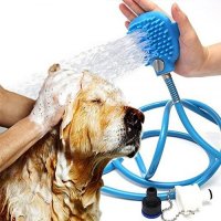 Подвижен душ с четка за къпане на домашни любимци Pet Bathing Tool, снимка 5 - За кучета - 44118475