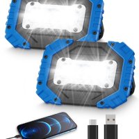 LED акумулаторни работни светлини, 2500LM 30W с 4 режима, синьо, 2 БР., снимка 1 - Други стоки за дома - 43116947