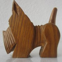 2 бр дървени: куче териер, котка, дърворезба фигура пластика, снимка 10 - Статуетки - 28974865