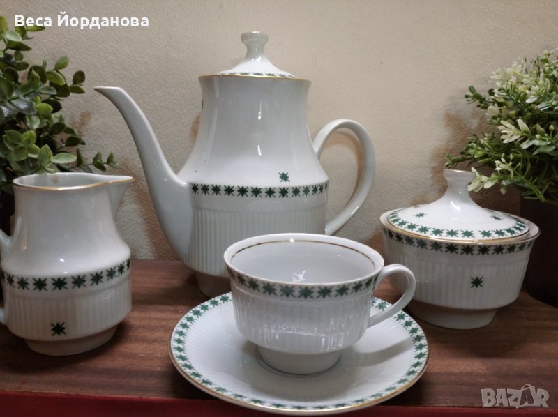 Стар български сервиз за чай или кафе, снимка 1