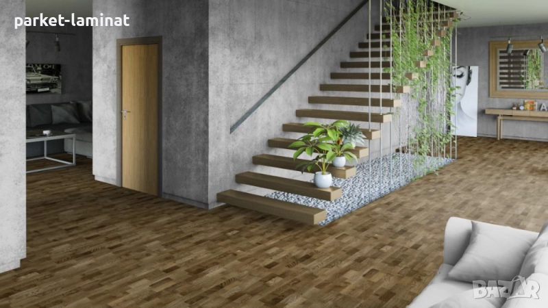 Трислоен паркет Античен Дъб, снимка 1