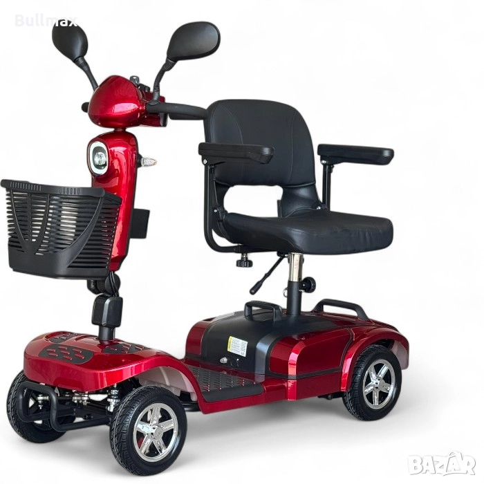  Сгъваема електрическа четириколка N5, Червена, Преносима, снимка 1