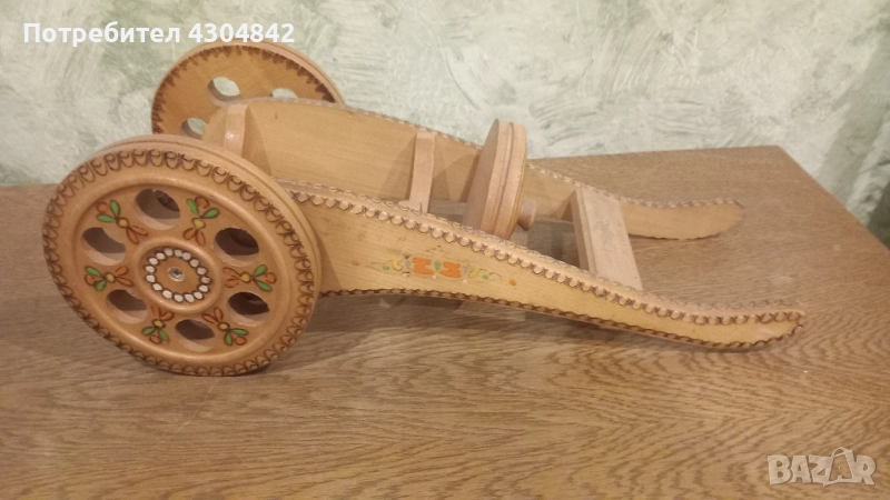 Дървена поставка за бутилка, снимка 1