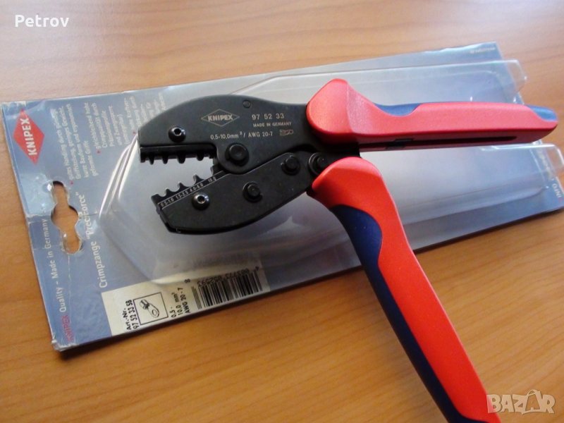 KNIPEX 97 52 33 SB "PreciForce" - Profi Crimp Клещи за кабелни обувки 0,5-10mm², от DEUTSCHLAND !!!, снимка 1