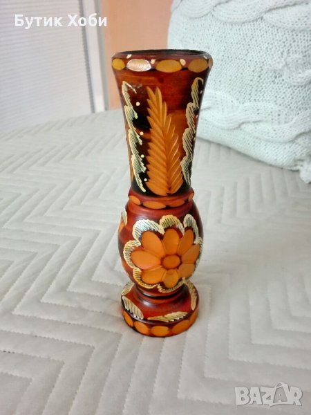 Ваза ръчна дърворезба, снимка 1