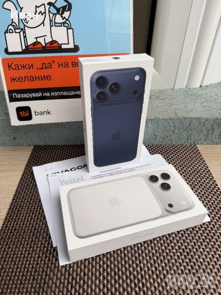 256!ЛИЗИНГ*120лв/м iPhone 17 Pro Max *SILVER*Deep айфон 17 про макс, снимка 1
