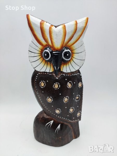 Бухал дърворезба Индонезия ръчно изработено , снимка 1