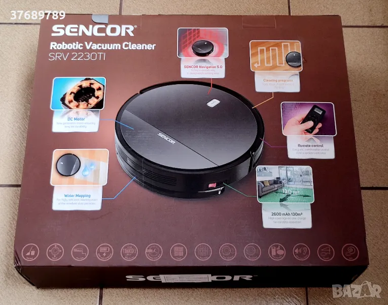 Прахосмукачка робот Sencor SRV-2230TI с функция за измиване, снимка 1