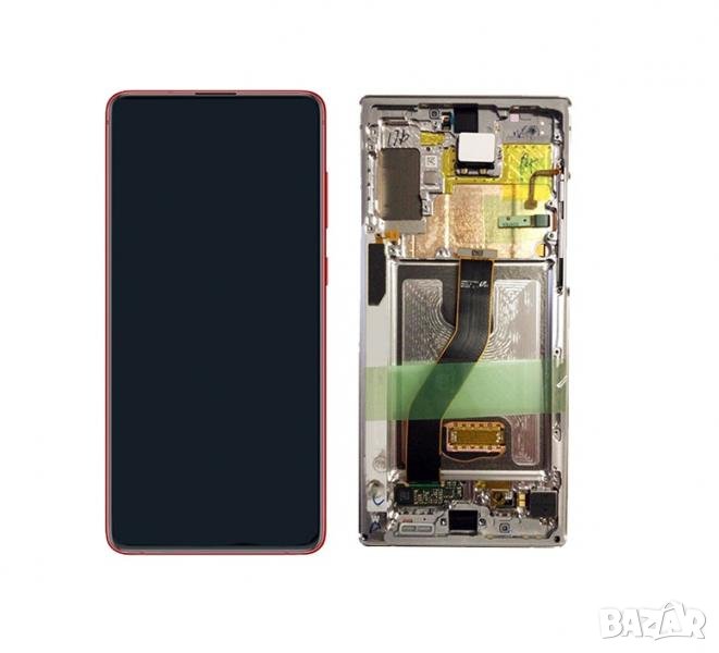 LCD Дисплей С РАМКА за Samsung SM-N770F / GH82-22055A Galaxy Note 10 Lite / Черен / Оригинал сс, снимка 1