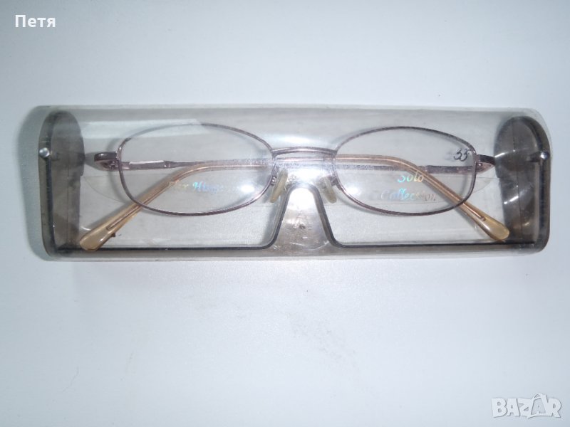 метална рамка за очила solo collection flex hinge pink gold + подарък, снимка 1