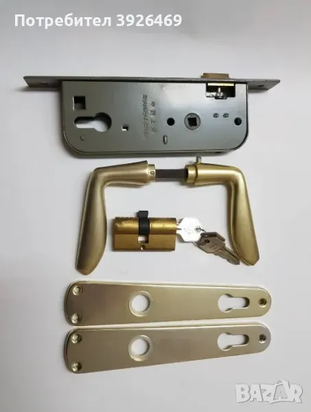 Секретна брава за врата с дръжки и патрон, снимка 1