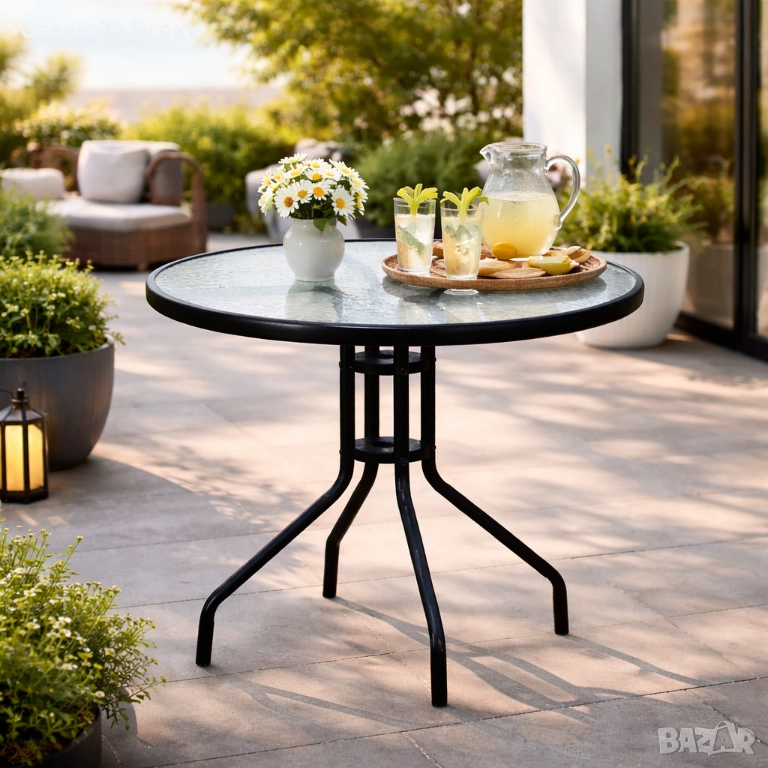 Елегантна външна масичка за кафе 60 см, снимка 1