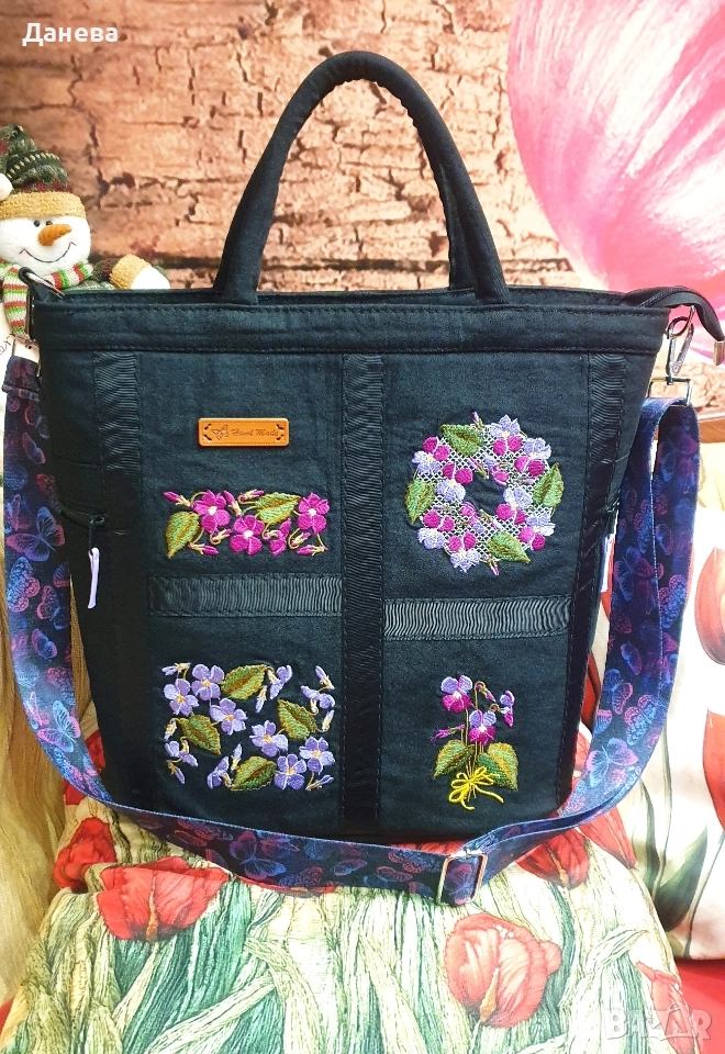 Дамска чанта с бродерия , снимка 1