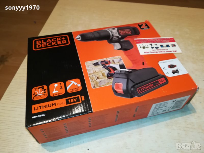 BLACK+DECKER LITHIUM 18V NEW MODEL 2101222019, снимка 1