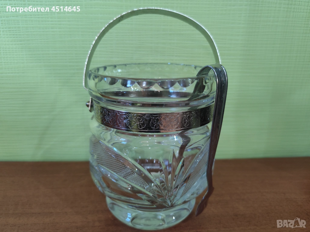 Ледарка кристална вис. 15 см, снимка 1