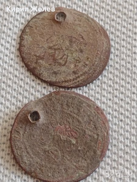 Два стари КОРАБНИ ЖЕТОНА над стогодишни редки бронз мед за КОЛЕКЦИОНЕРИ 42492, снимка 1