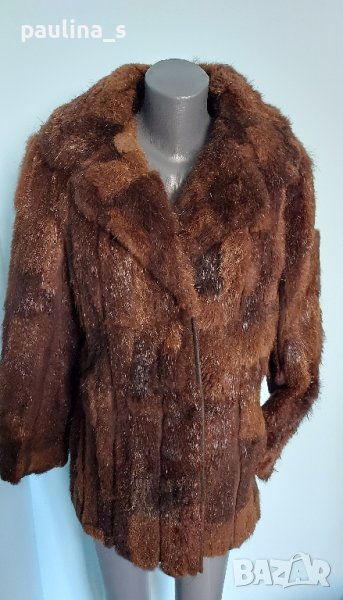Палто от нутрия / естествена кожа с косъм, снимка 1