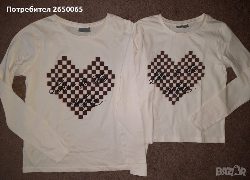 Блузки "сърце" за мама и дете , снимка 1