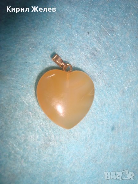 ТОПАЗЕНО СЪРЧИЦЕ СКЪПОЦЕНЕН АРТ-ДЕКО МЕДАЛЬОН ПЕНДАНТ 26664, снимка 1