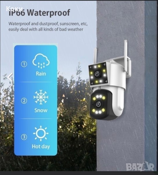 Външна камера за видеонаблюдение с двоен обектив HD Smart Camera YH-A3 (ден/нощ, сензор за движение,, снимка 1