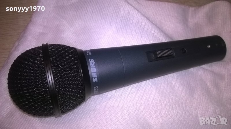 BLACK-shure sm58-microphone-внос швеицария, снимка 1