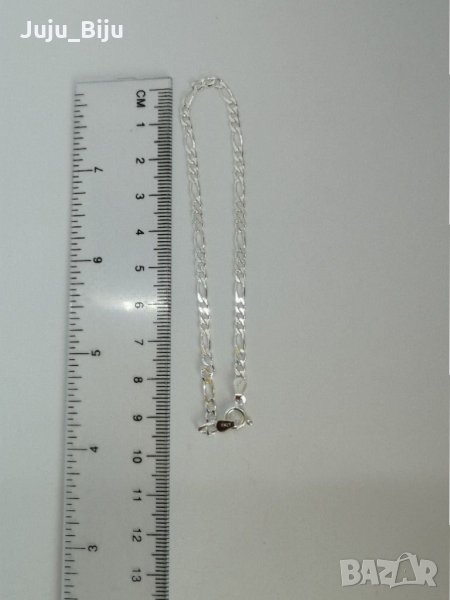 Нова сребърна гривна дължина около 21см може да бъде направена с дължина по Ваш избор , снимка 1
