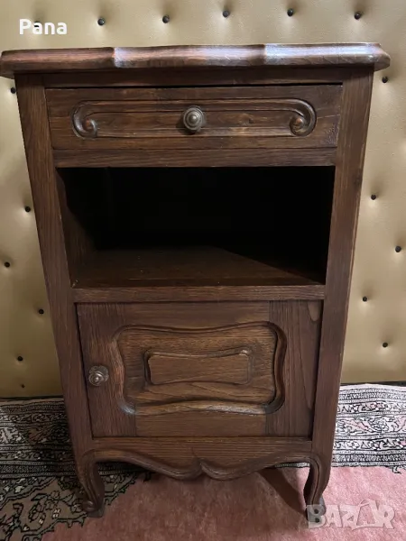 Масивно нощно шкафче , снимка 1