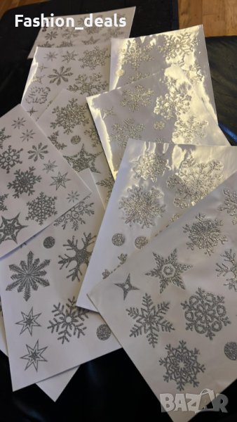 Нови Коледни стикери за прозорци за многократна употреба Украса Коледа Снежинки, снимка 1